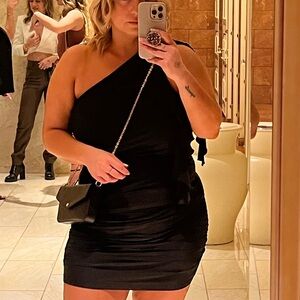 One Shoulder ruched dress